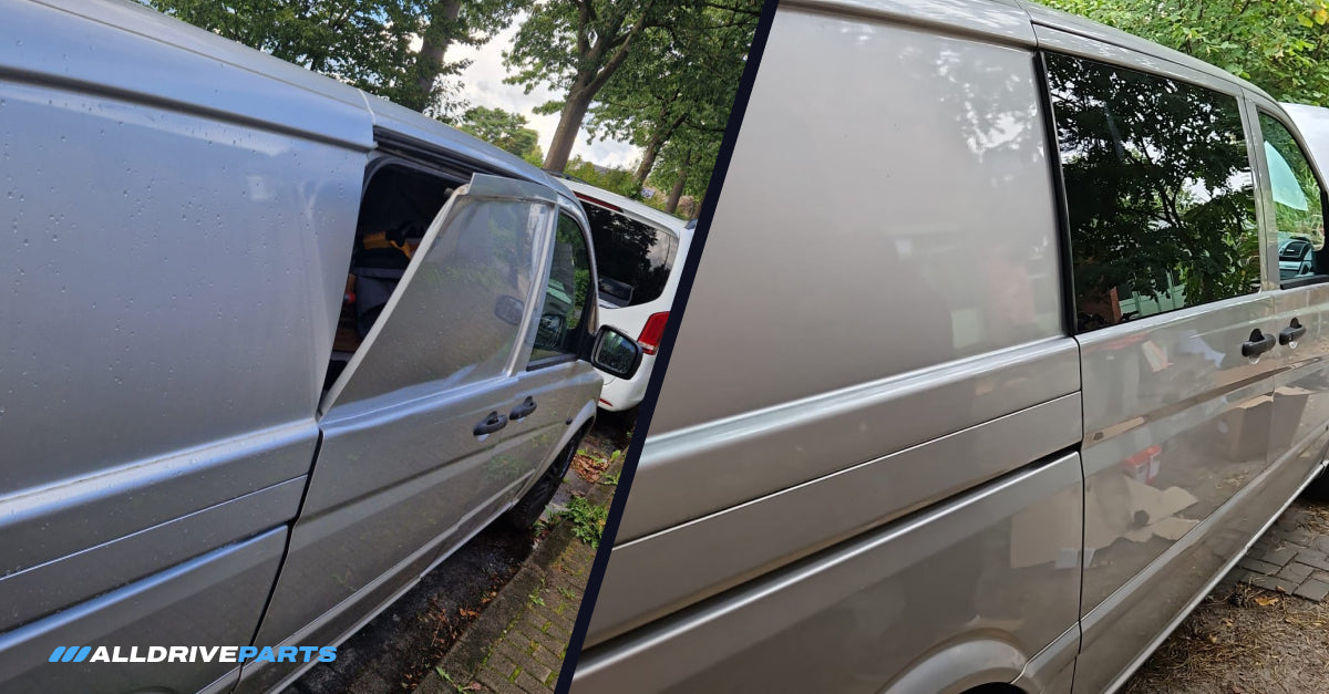 Avant et après la photo de pièces de AllDriveParts, exemple 1