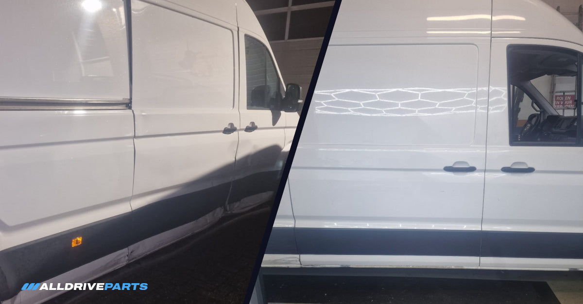 Avant et après la photo de pièces de AllDriveParts, exemple 2