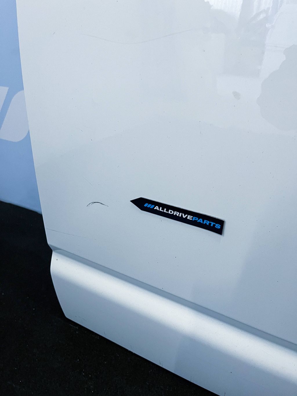 Schuifdeur rechts VW Volkswagen Transporter T6 wit met ruit